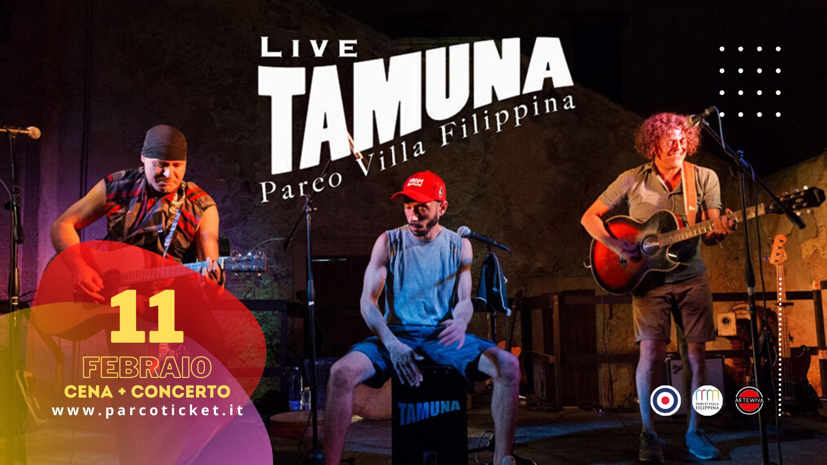 TAMUNA Live al Planetario di Villa Filippina – Cena + Concerto
